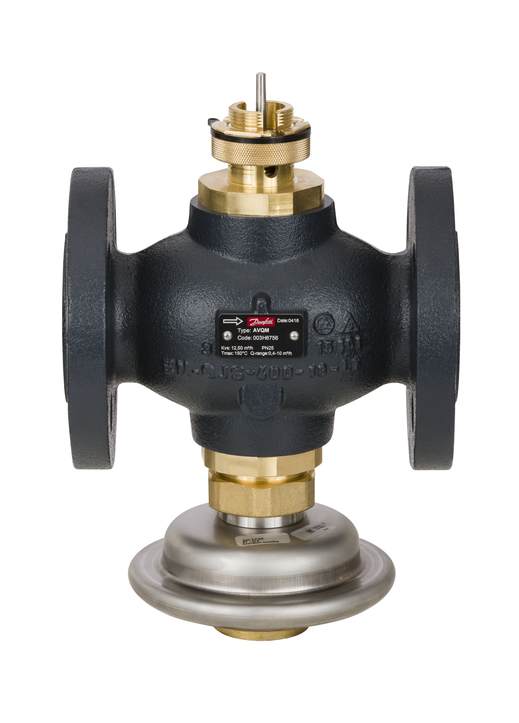Danfoss Клапан регулирующий комбинированный AVQM с наружной резьбой или фланцевый Комб. р-рAVQM PN16 15/0,4//0,2/резьб. 003H6733  - Вид №49