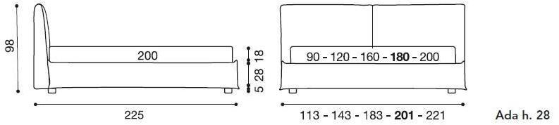 Twils Двуспальная кровать с мягким изголовьем Ada sun-id-1381195 - Вид №3