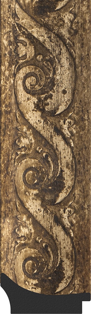 BY 6351 Зеркало напольное с гравировкой в багетной раме - фреска 84 mm EVOFORM Exclusive-G floor - Вид №3