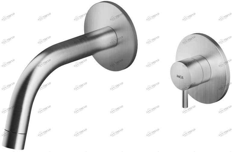 MGS Смеситель для умывальника из нержавеющей стали настенный Minimal sun-id-1383316