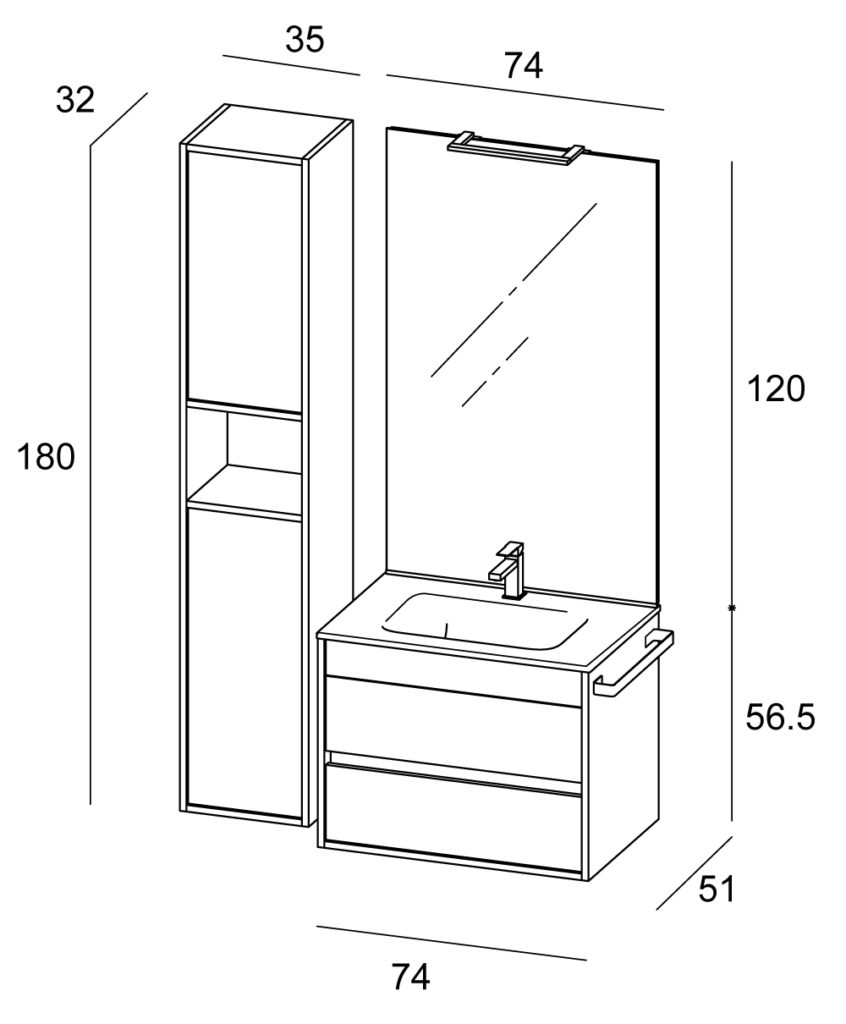 Duetto – 06 Mastella  Duetto  Комплект мебели для ванной - Вид №3