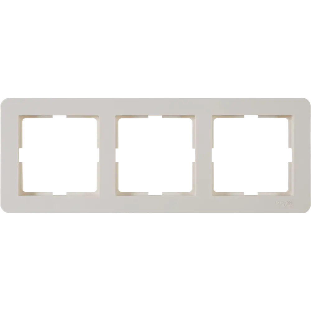 Рамка трехместная SYSTEME ELECTRIC W59 для розеток и выключателей бежевая 82593336 STLM-0030829