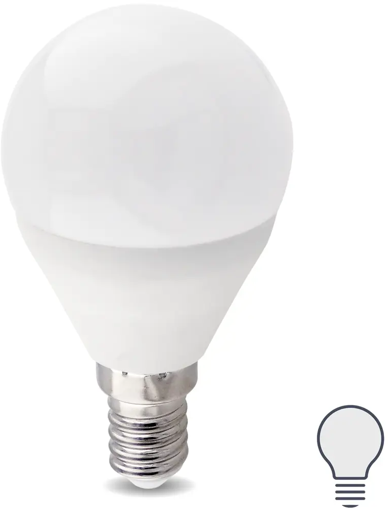 Santreyd LED лампа E14 шар 8Вт матовая, нейтральный свет 82991537