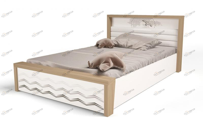 Кровать ABC-KING 160х90 №5MIX OCEAN №5 с под.мех (голубой) 4631147961938