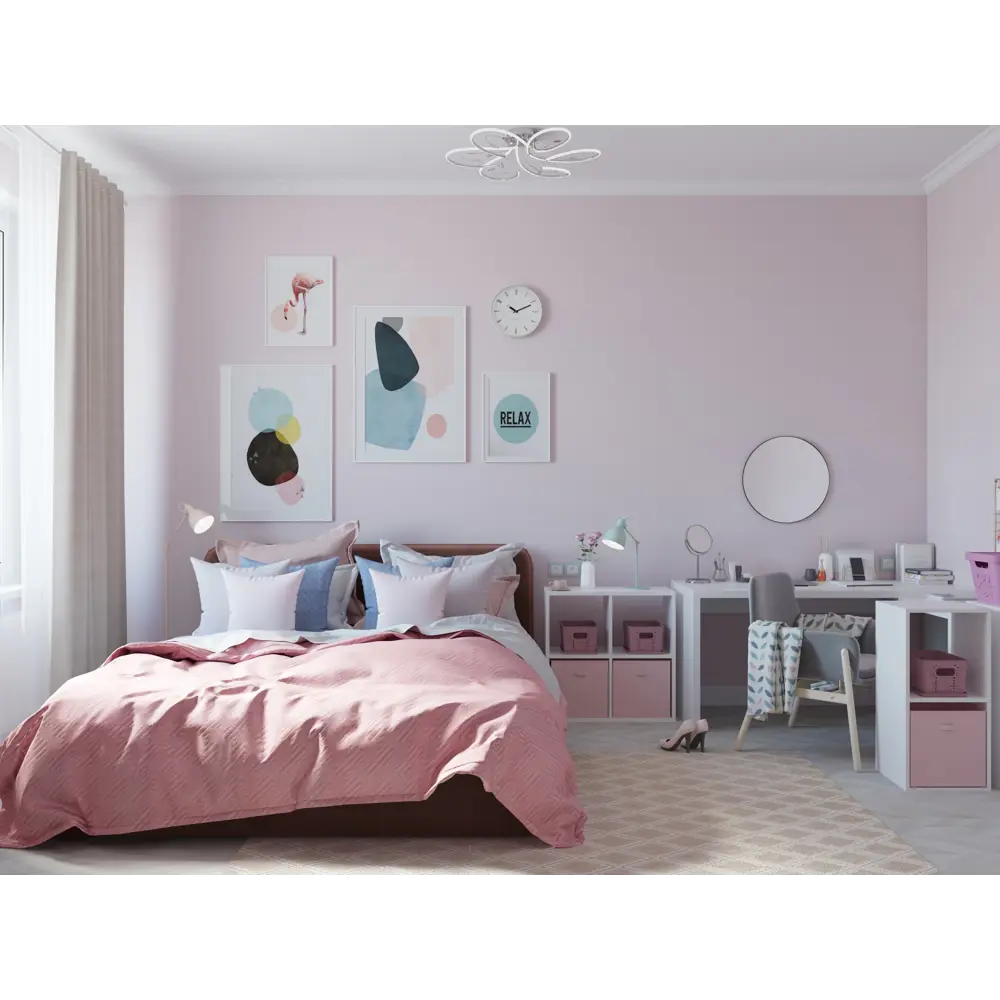 Тюль на ленте «Ромбы», 250x280 см, геометрия, цвет белый GARDEN STLM-2090363 - Вид №6