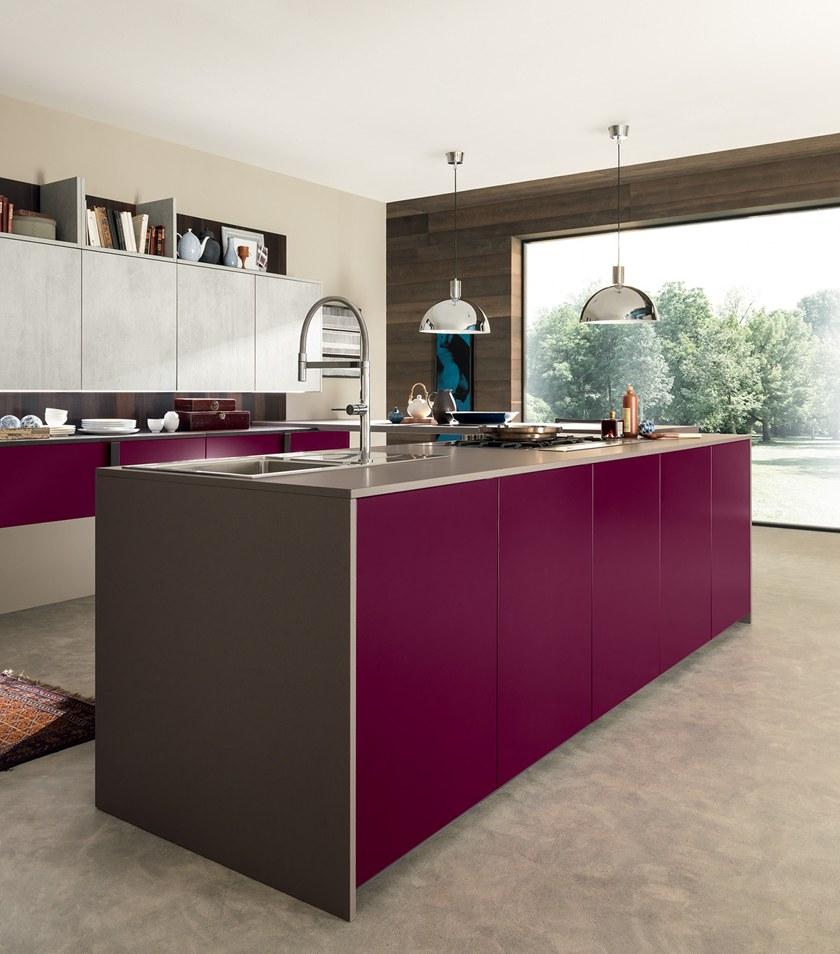 Febal Casa Встроенная кухня Fenix-NTM® с полуостровом sun-id-1352092 - Вид №12