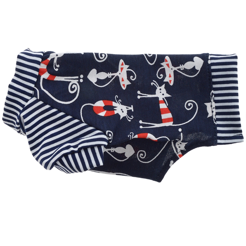 ПР0041604 Футболка для собак Коты унисекс размер М 24см YORIKI 