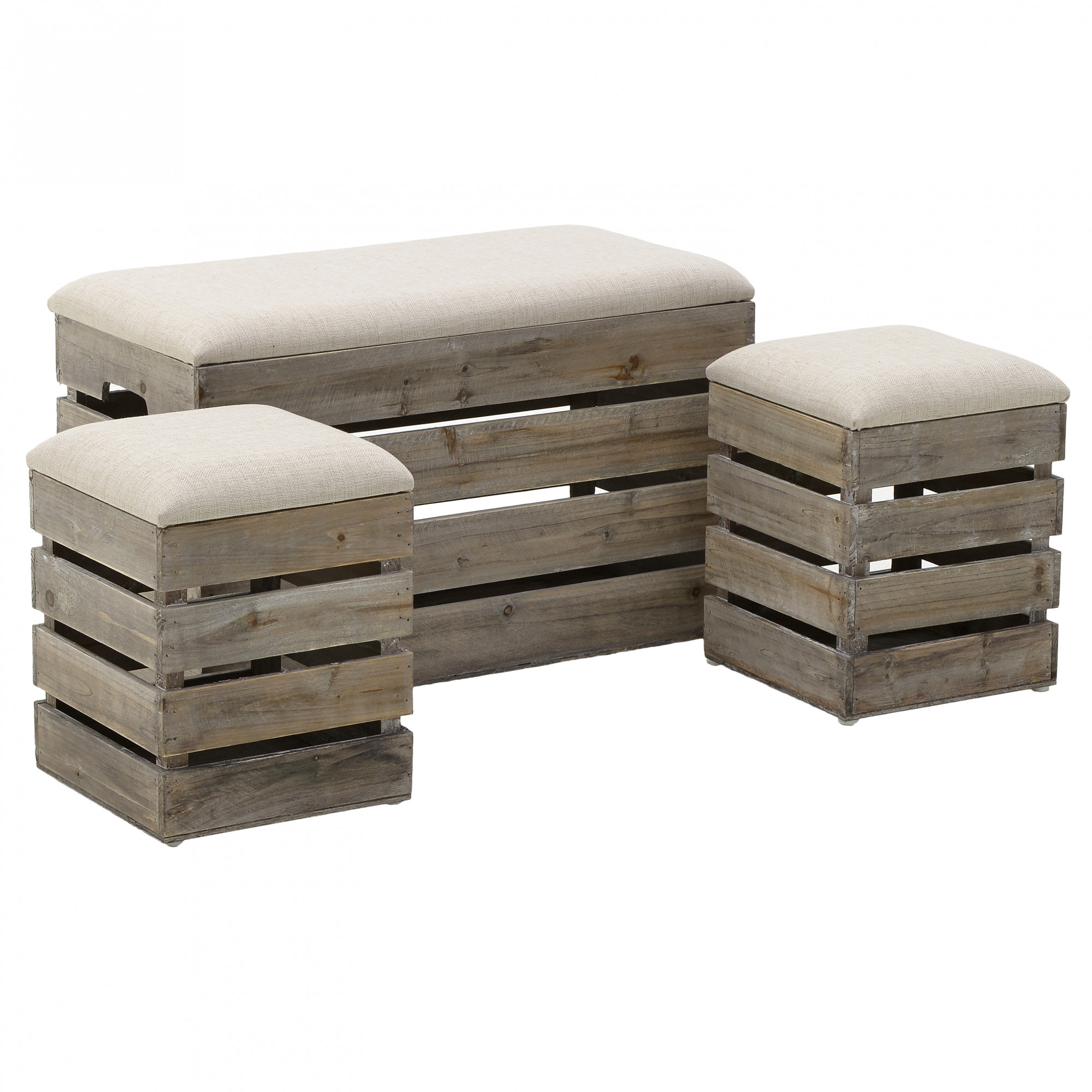 3850608.0003 БАНКЕТКА-БОКС, НАБОР 3 ШТ TO4ROOMS 