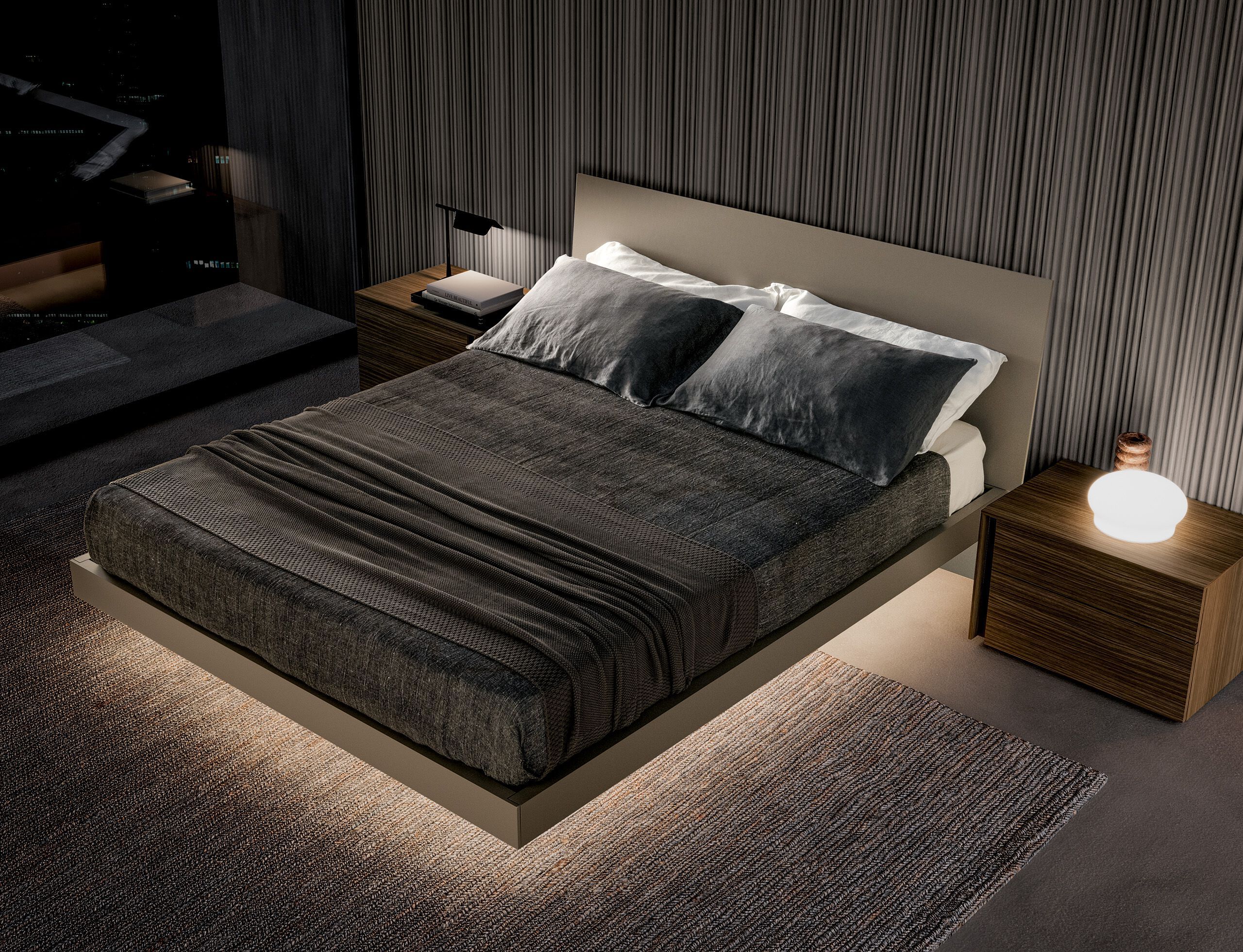 Деревянная кровать со встроенным освещением Adok SIRIO ARCH-00080701 - Вид №1