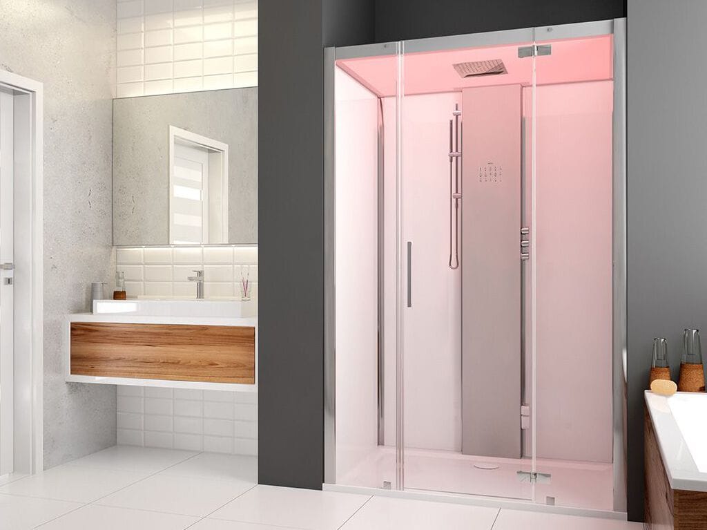 Прямоугольная нишевая душевая кабина с турецкой баней HOESCH SensePerience ARCH-00062364