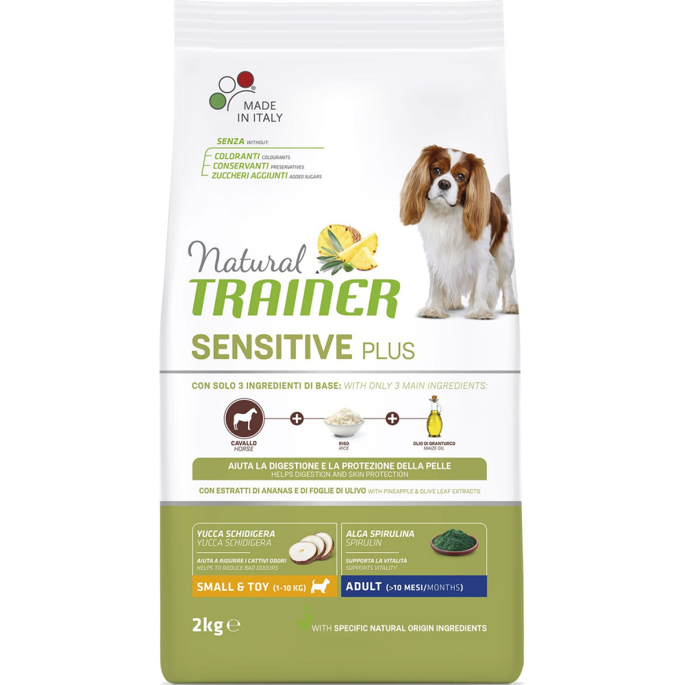 ПР0059555*6 Корм для собак TRAINER Natural Sensitive Plus гипоаллергенный рацион для мелких пород,конина сух.2кг (упаковка - 6 шт) NATURAL TRAINER 