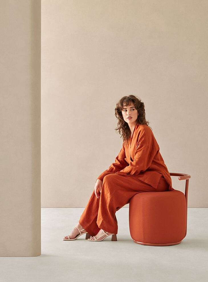 Круглый пуф из ткани Mobboli ARCH-00053147 - Вид №7