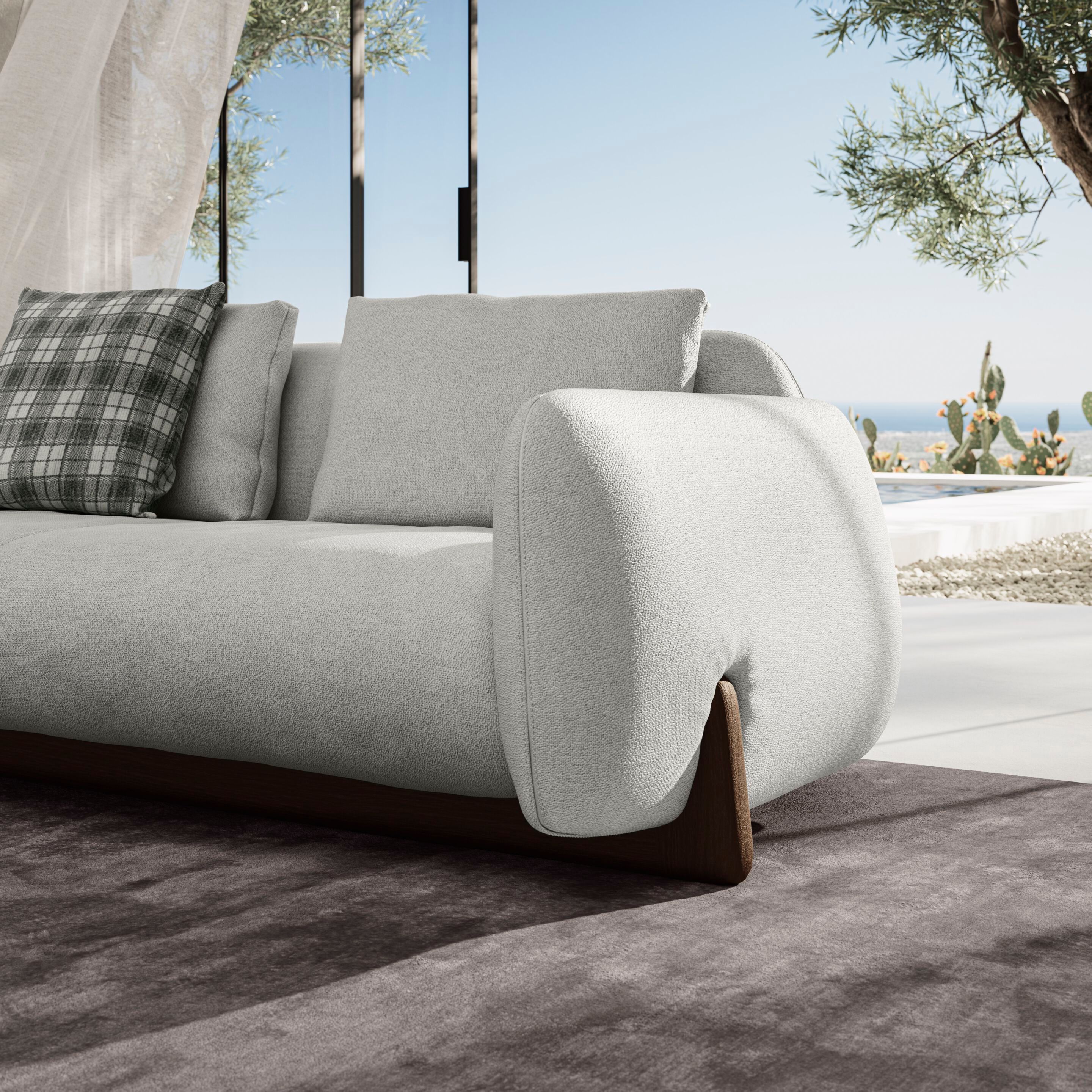 Секционный угловой диван из ткани Natuzzi Italia Mirai ARCH-00049072 - Вид №8