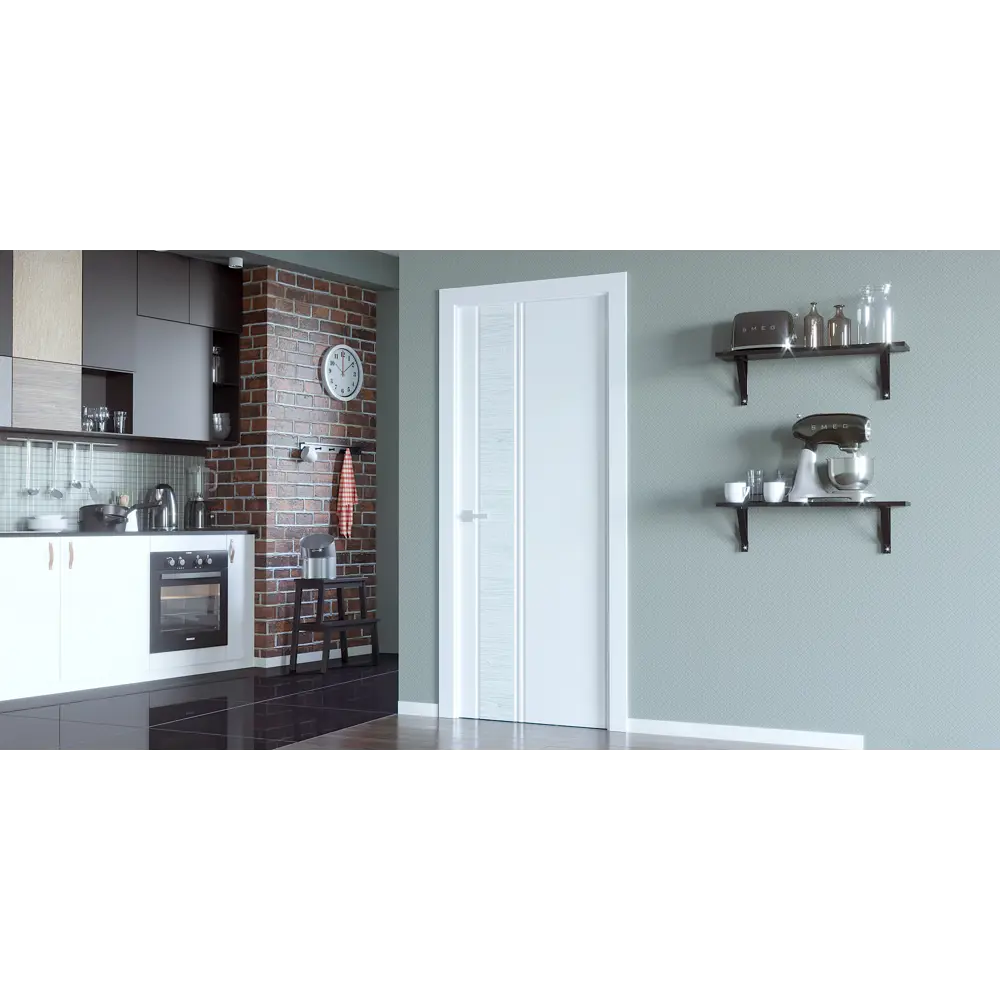 Дверь межкомнатная глухая Твинвуд1 эмаль белый 2200x700 мм BELWOODDOORS STLM-2207542 - Вид №1