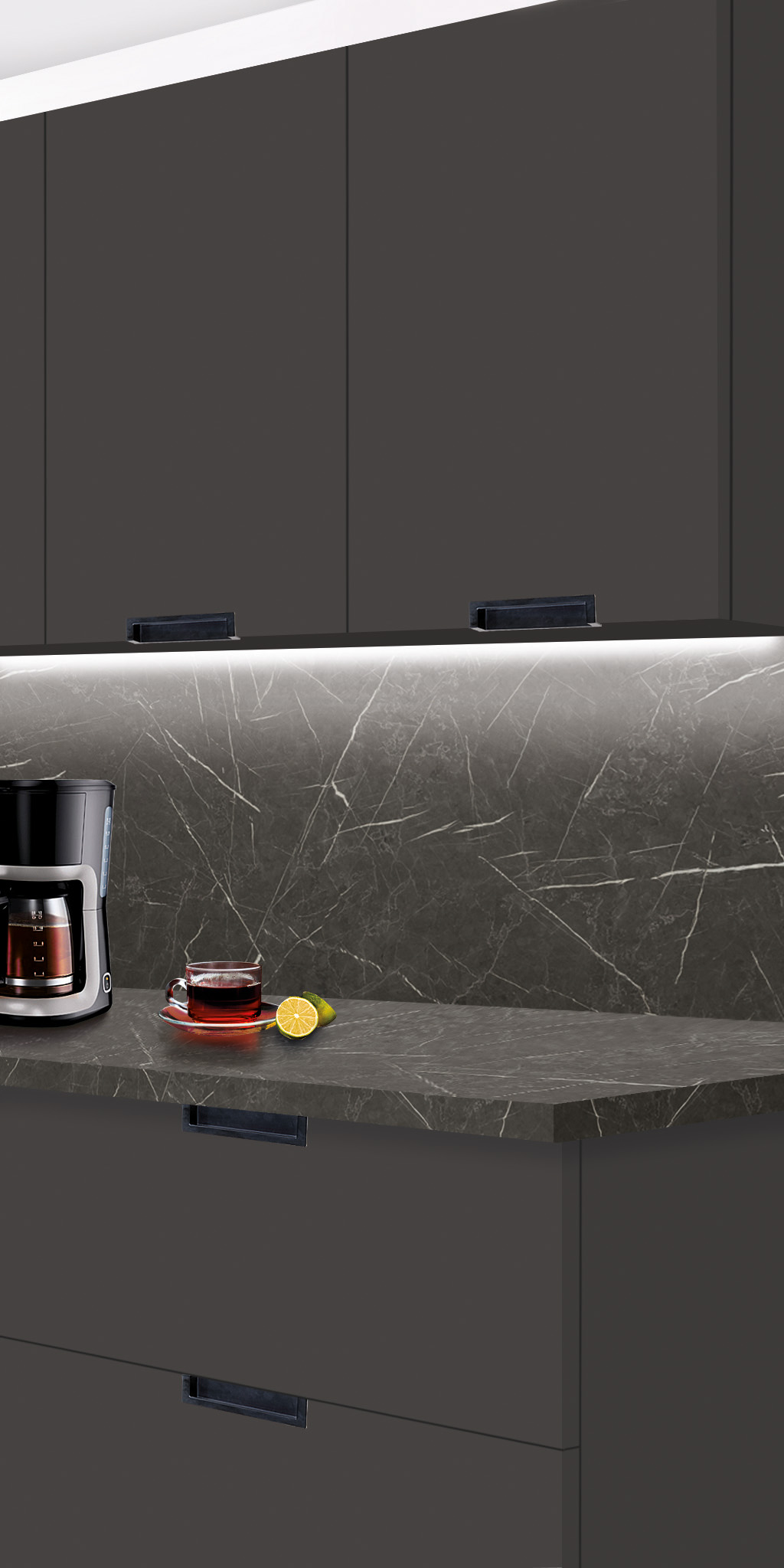 Кухонные гарнитуры МОНО Полярная ночь SIDAK SIST736-13892