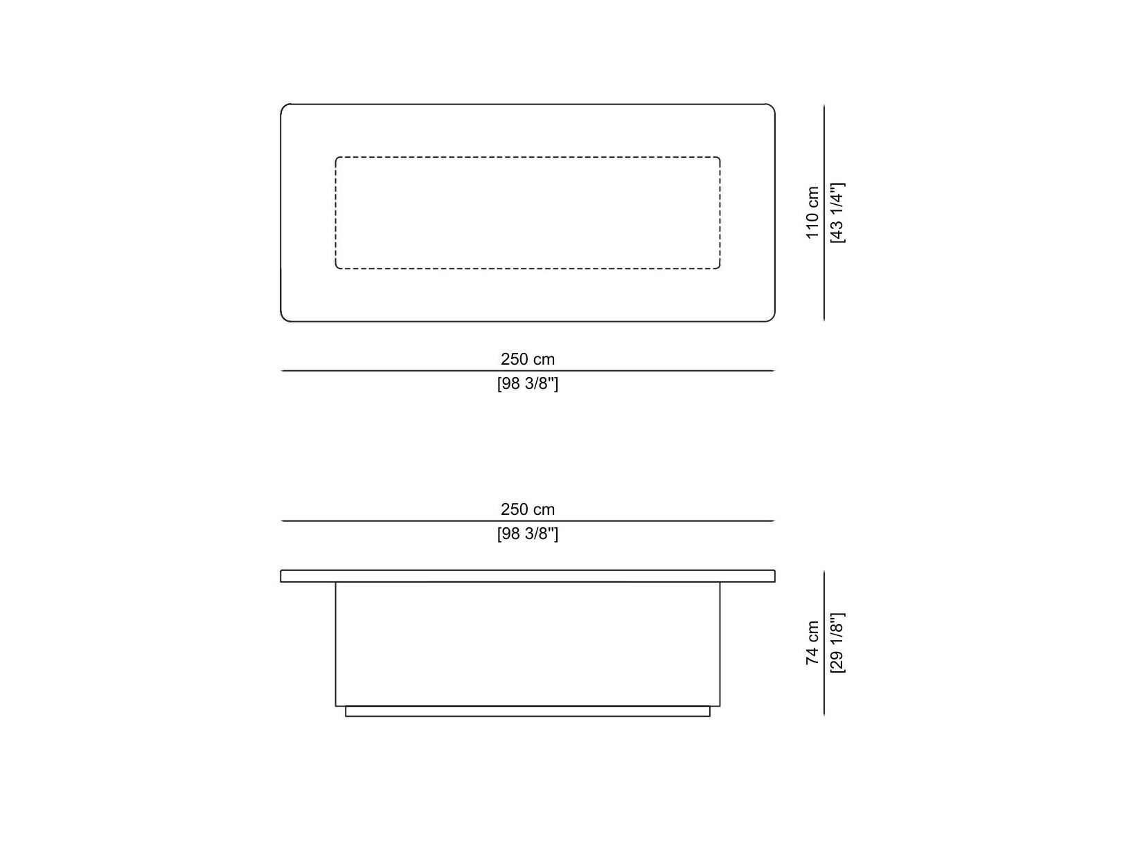 Прямоугольный стол из травертина Davani Purity ARCH-00042778 - Вид №8