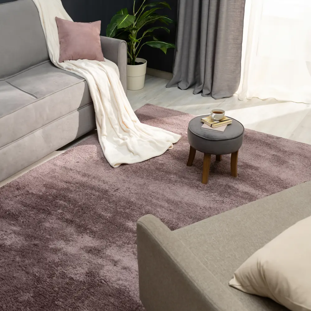 Ковер полиэстер Ribera 01800A 160x230 см цвет лиловый 82539412 STLM-2057065 Santreyd 