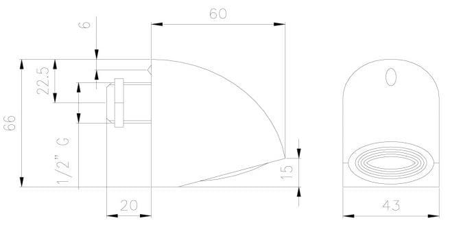 Настенная душевая головка Thermomat Metrotap ARCH-00129500 - Вид №2