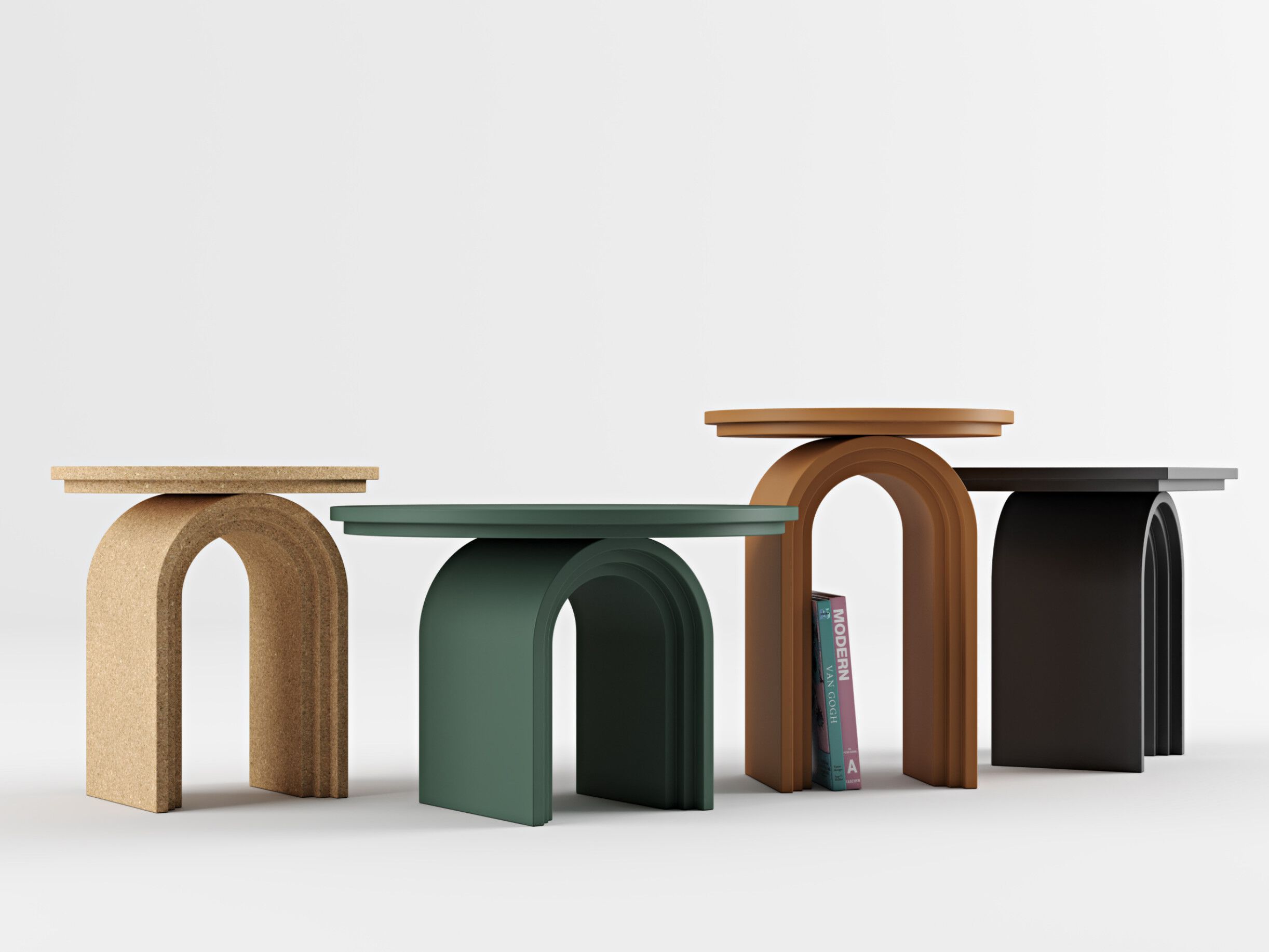 Деревянный круглый журнальный столик DIZA RAINBOW ARCH-00051822 - Вид №5