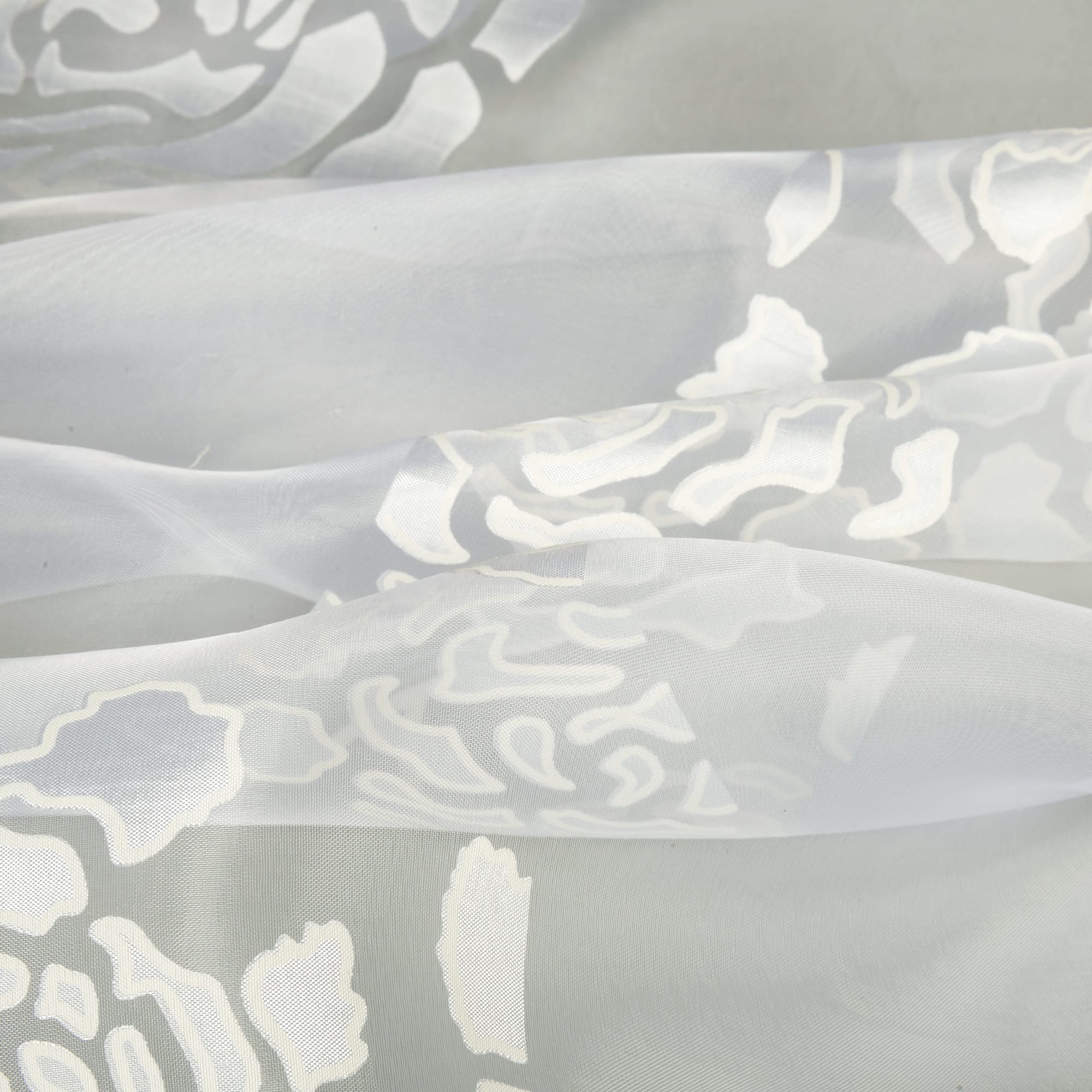 82594871 Тюль на ленте «Цветы» 300x275 см цвет бежевый Santreyd  - Вид №2