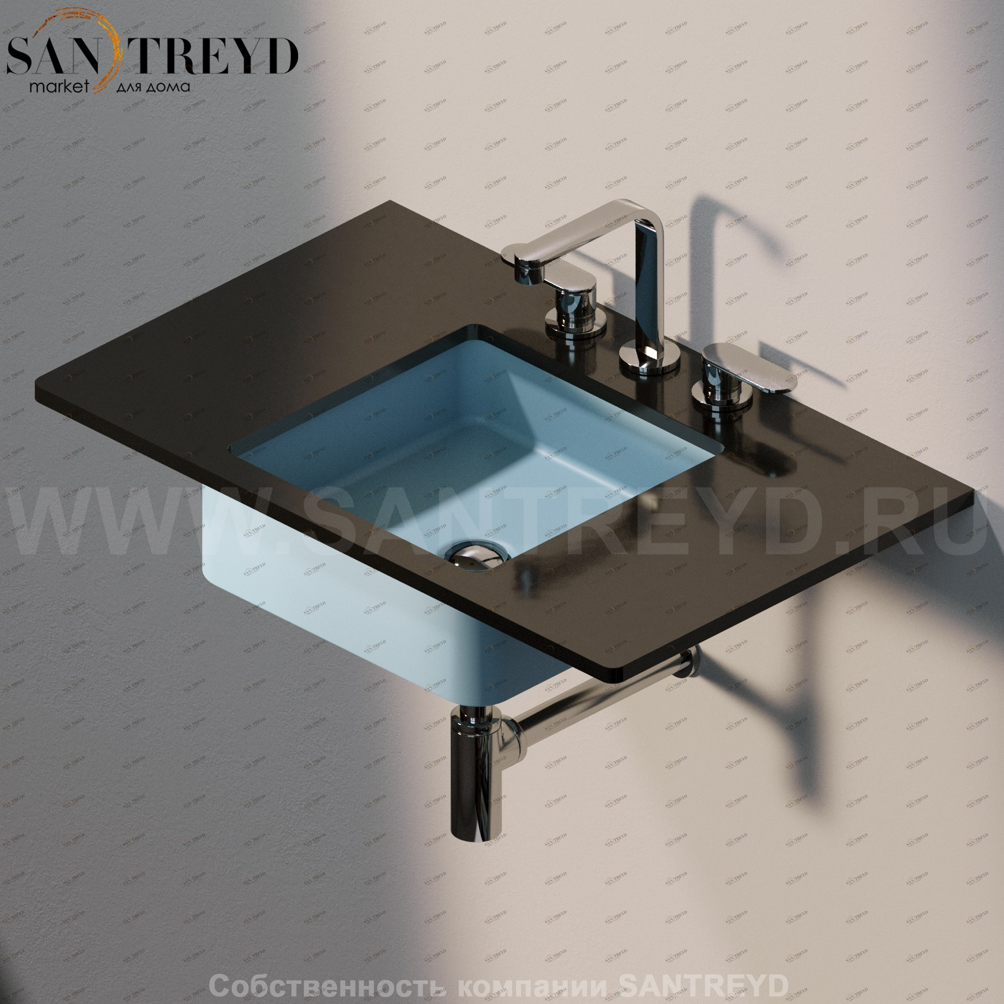 MW40SP5014 Накладная раковина под столешницу  квадратная Ceramica Flaminia Miniwash