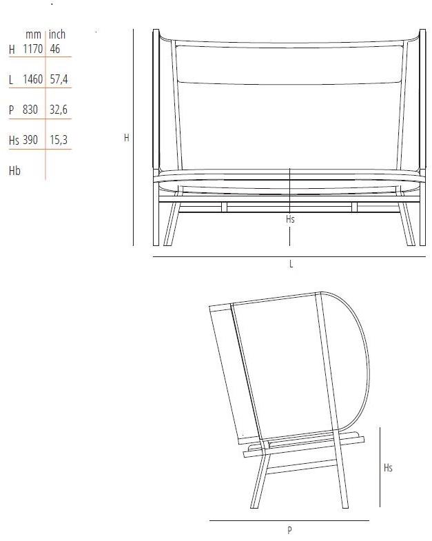 Wiener GTV Design 2-х местный диван с высокой спинкой Hideout sun-id-1428899 - Вид №7