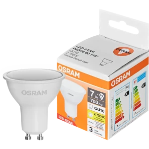 Лампа светодиодная Osram GU10 7 Вт/827 теплый белый свет 89402999 STLM-2157494