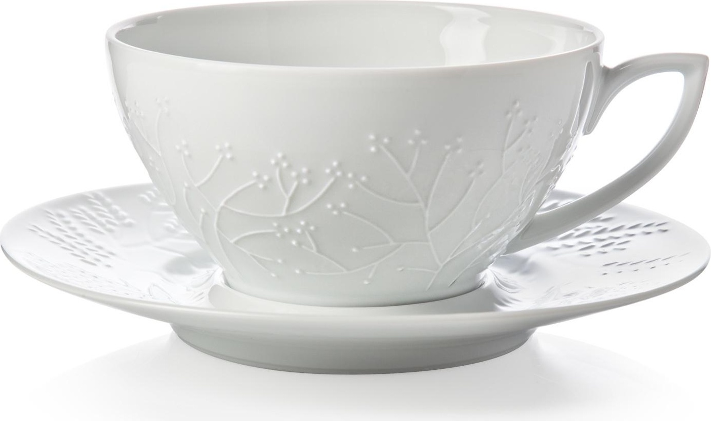 57529 Haviland Чашка для завтрака с блюдцем 330мл "Белый прованс" Фарфор 