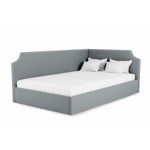 91751350 Кровать Costa Джуниор с подъемным механизмом 150x100x203 см правый угол велюр цвет серый STLM-1395173