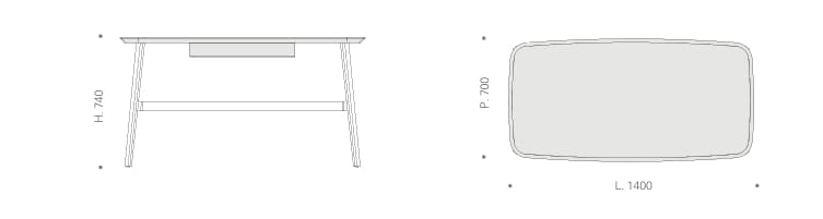 Письменный стол из ясеня Kico Living Complements ARCH-00039995 - Вид №3