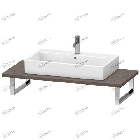 LC104C05151 Консоль для накладной и встраиваемой сверху раковины компакт, Толщина консоли 30 мм L-Cube #LC104C 480 мм Сосна коричневая, декор Duravit