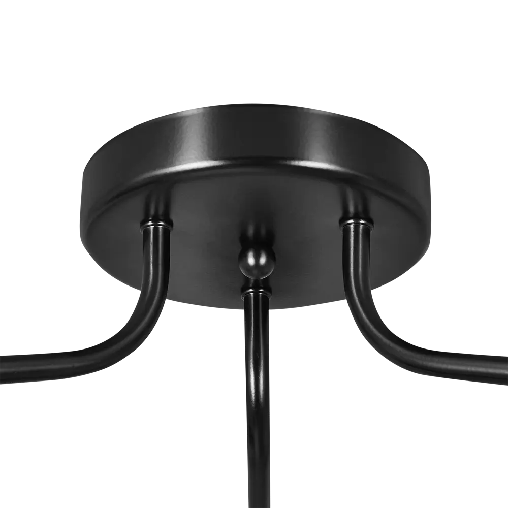 Люстра потолочная «Юкка» КС30097/3C, 3 ламп, 9 м², цвет чёрный/белый КЛЮЧНИК STLM-2069951 - Вид №4