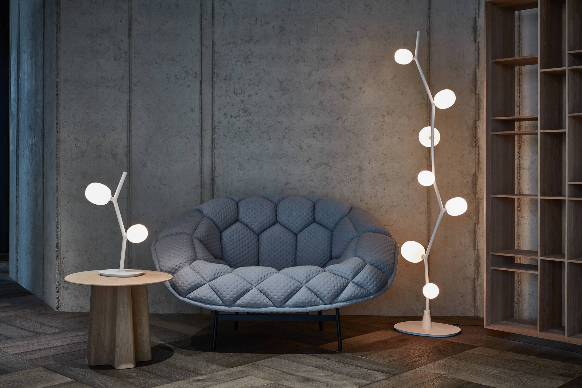 Напольная лампа из дутого стекла и металла BROKIS Ivy ARCH-00099533 - Вид №1