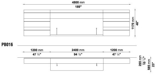 B&B Italia Модульная оборудованная стенка с подставкой под телевизор Pab sun-id-1512474 - Вид №31