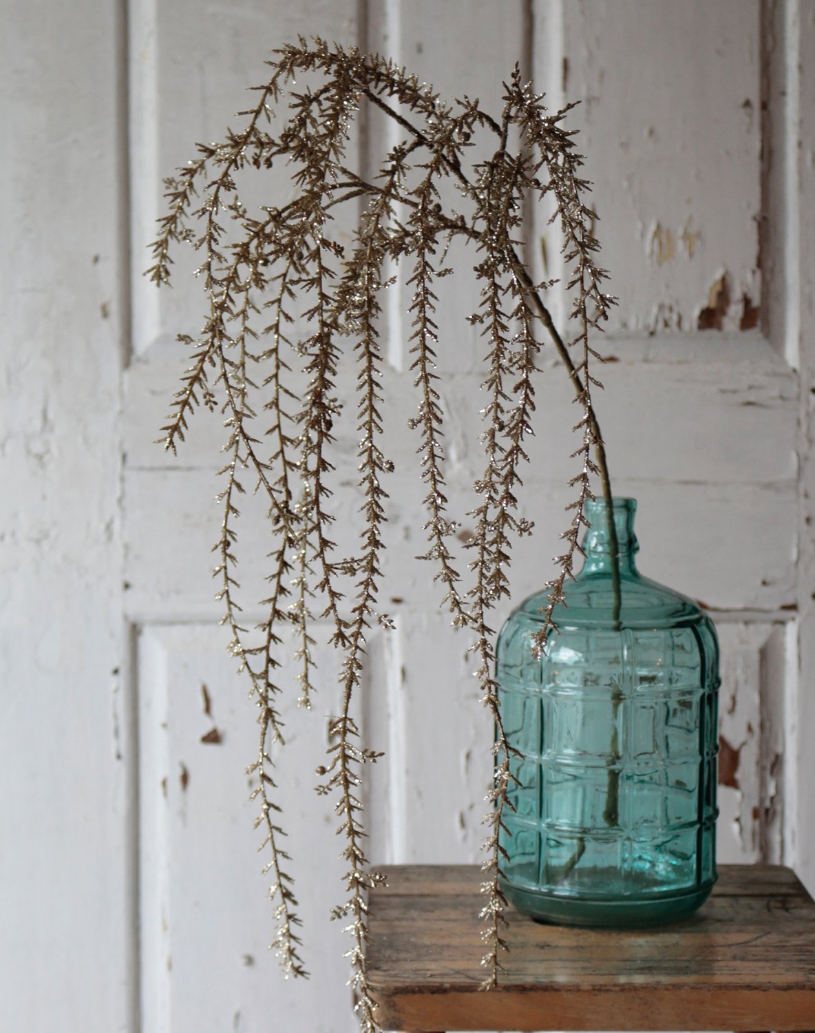 1707 331 a3 Вешалка для искусственного декора с глиттером, 120 см, золото H-andreas  - Вид №8