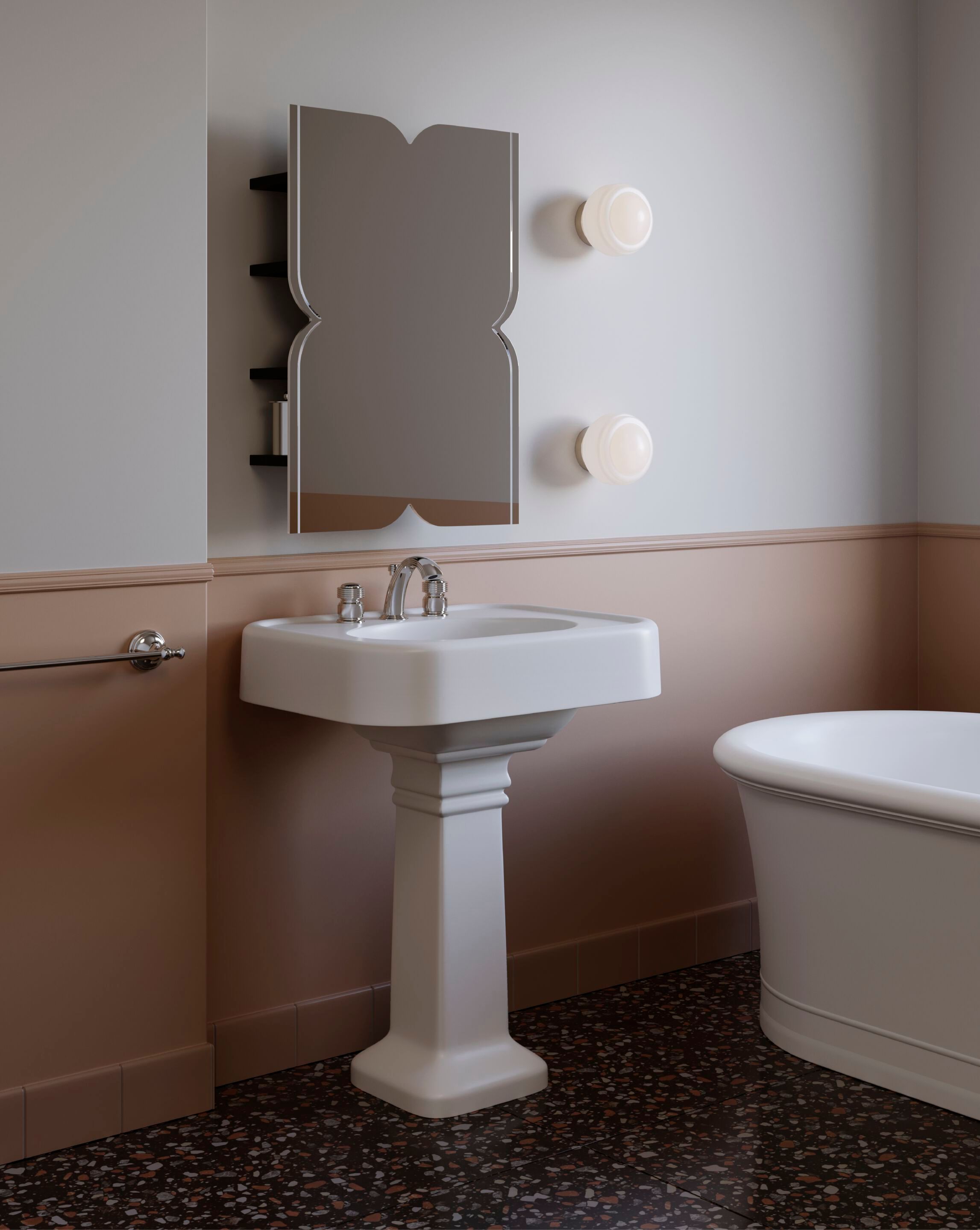 Зеркало для ванной комнаты с контейнером Devon&Devon PAPILLON CABINET ARCH-00001578 - Вид №1