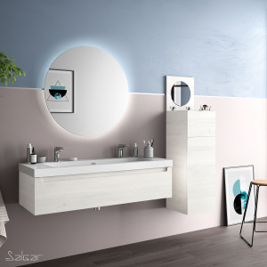 23433 SALGAR Мебель под умывальник MONTERREY 1200 1 металлический ящик SBIANCATO 1197 x 270 x 450 мм Sbiancato