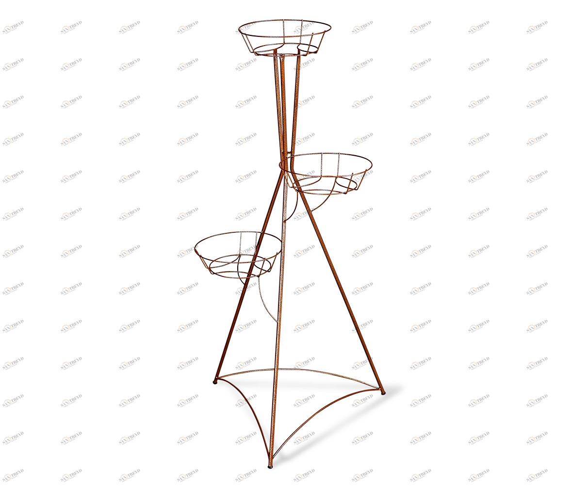 Подставка для цветов Kolonna 3 медь SHEFFILTON ПОДСТАВКИ ДЛЯ ЦВЕТОВ 014971 Медный 