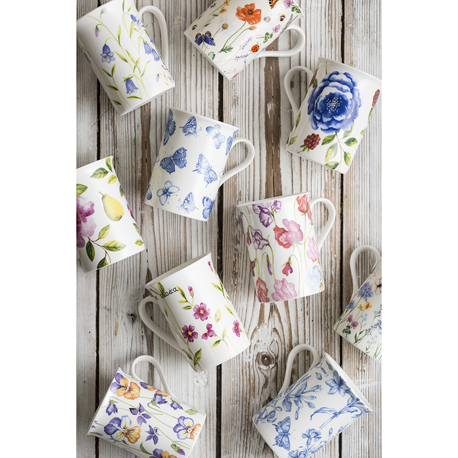 P_0043.012bu Кружка viola & sweetpea 310 мл синяя Price&Kensington  - Вид №1