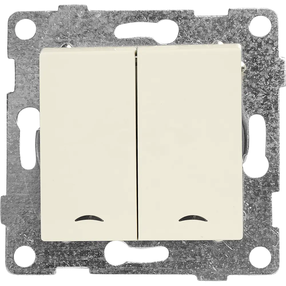 Выключатель GUSI Electric двухклавишный с подсветкой для скрытого монтажа 83864219 Ugra STLM-0045156 - Вид №1