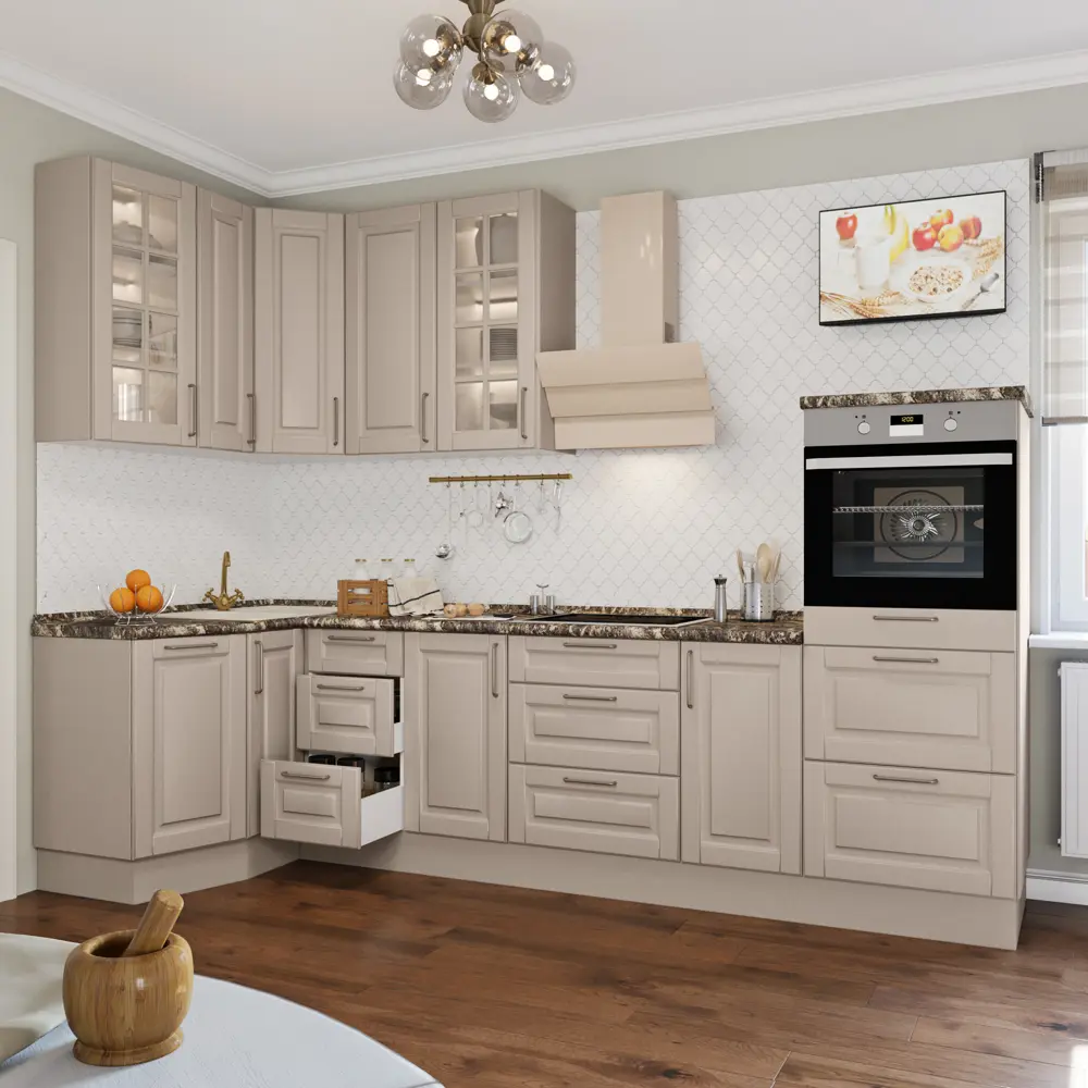 Дверь для шкафа Delinia «Леда бежевая» 60x70 см, МДФ, цвет бежевый STLM-2015612 - Вид №4