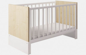 vpk-0001239.39 Кроватка детская Polini kids Classic 140х70см, дуб - белый глянец ВПК (Тополь)