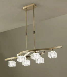 Подвесная люстра Mantra Cuadrax 1105 MANTRA ДИЗАЙНЕРСКИЕ, CUADRAX BRONZE 057610 Бронза
