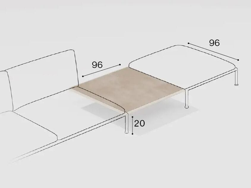 Низкий садовый стол из керамогранита FAST Roè ARCH-00088582 - Вид №2
