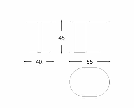 Алюминиевый овальный журнальный столик Varaschin плинтус ARCH-00131779 - Вид №17
