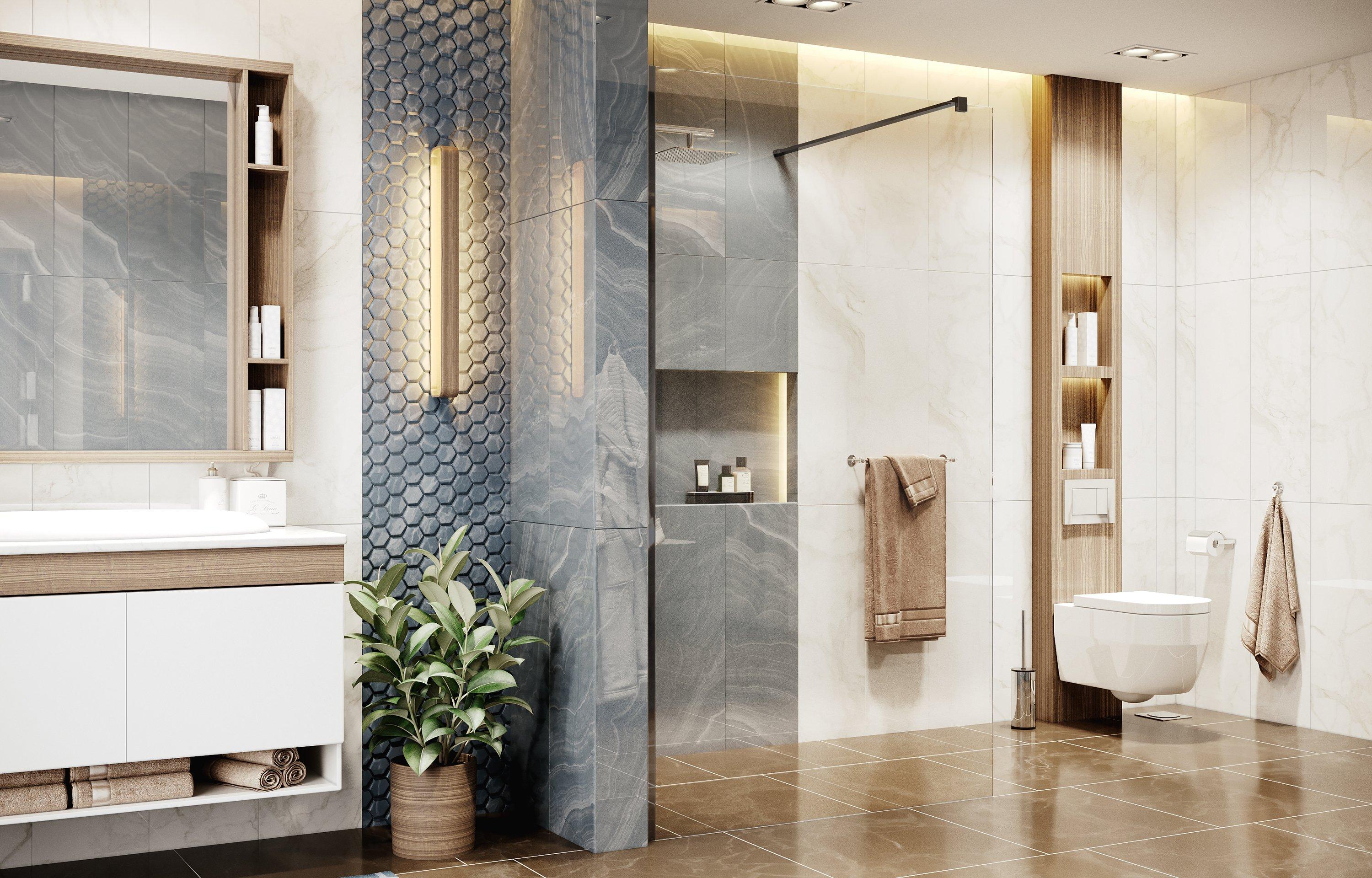 Душевая перегородка Ambassador Waik-in 15031110 (1000x2000), 1 место Walk-in - Вид №3