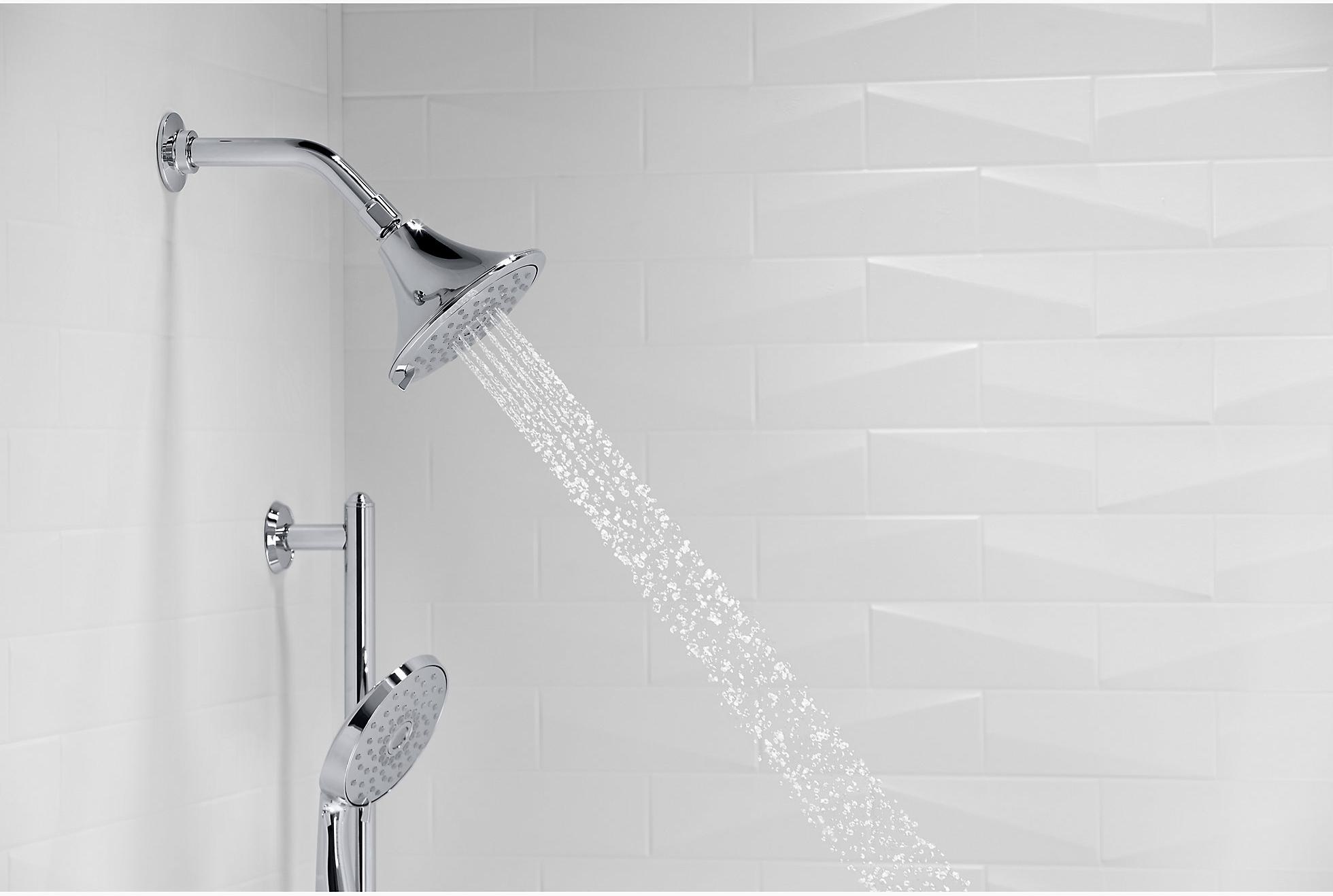 KOHLER Многофункциональная насадка для душа Forté 2,5 галлона в минуту с технологией всасывания воздуха Katalyst K-22169-AF  - Вид №6