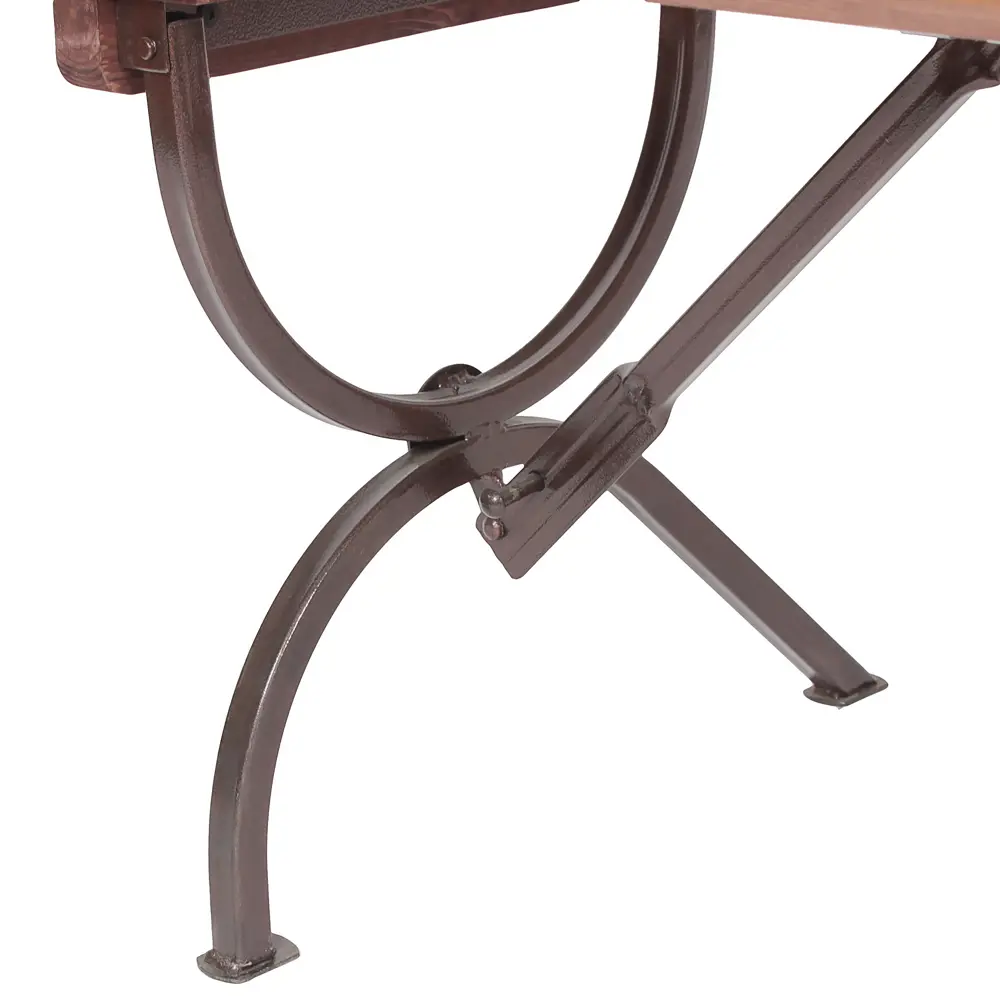 Скамья Naterial Тироль складная 148х35х48 см сталь/дерево темно-коричневая STLM-2139166 - Вид №6