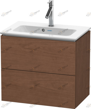 LC625601313 Тумбочка подвесная компакт L-Cube #LC6256 620 x 391 мм Американский орех, натуральный шпон Duravit