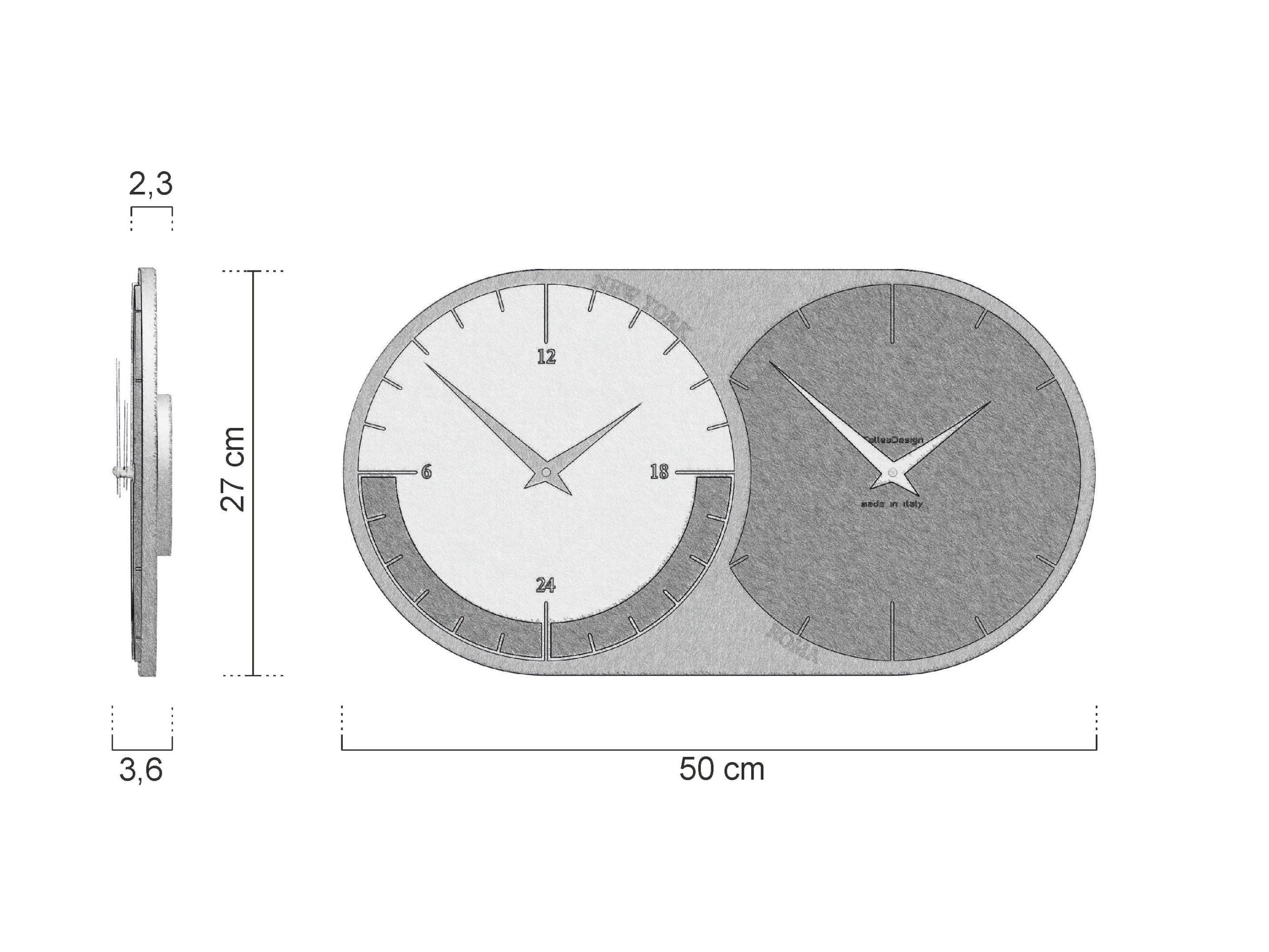 Настенные часы MDF CalleaDesign WORLD CLOCK 2 ARCH-00119789 - Вид №4